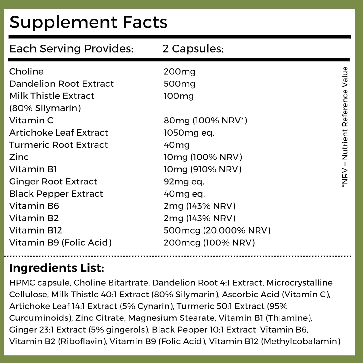 Milk Thistle 14-In-1 Liver Support Complex – 7986Mg per Serving – with Dandelion Leaf, Artichoke Extract, Choline, Turmeric, Vitamins & Minerals – 80% Silymarin – 60 Vegan Capsules (Not Tablets) – UK