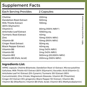 Milk Thistle 14-In-1 Liver Support Complex – 7986Mg per Serving – with Dandelion Leaf, Artichoke Extract, Choline, Turmeric, Vitamins & Minerals – 80% Silymarin – 60 Vegan Capsules (Not Tablets) – UK