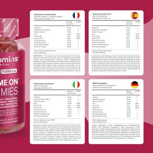 Turn Me on Gummies Women - Maca Root, Damiana, Fenugreek, Zinc, Vitamin B6 & Ashwagandha - Gluten-Free & Vegan - 60 Gummies for Women - Novomins