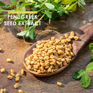 Fenugreek Seed Extract 9000Mg - High Strength 50% Saponins (300Mg) - 90 Vegan Capsules (3 Months Supply) - Resealable and Recyclable Pouch - by Alpha01