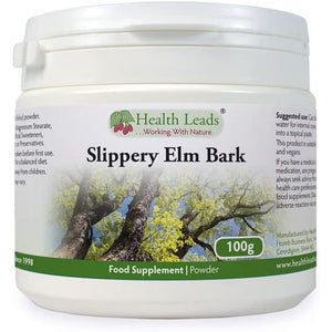 Health Leads UK Slippery Elm Powder 100G, Vegan, 100% Natural, Non-Gmo & No Nasties, Made in Wales