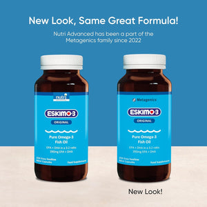 Eskimo-3 Fish Oil by Metagenics - Source of Omega-3 and Essential Fatty Acids EPA & DHA - 250 Mini Capsules