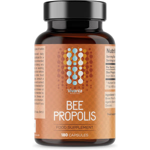 Bee Propolis - 2000Mg Propolis Equivalent per Serving - 3 Month Supply (180 Capsules / 90 Servings) - Natural Food Supplement - Bee Propolis Capsules