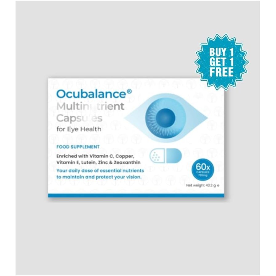 Ocubalance Eye Health Capsules – 60 Capsules | Lutein, Zeaxanthin, Zinc & Antioxidants | Vision Support Supplement for Screen Fatigue, Eye Strain & Blue Light Protection