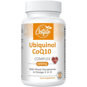 Ubiquinol Coq10 600Mg Softgels - Active Form of Coq10 plus Vitamin E & Omega 3 6 9 - Advanced Antioxidant Coenzyme Q10 Supplement for Heart & Brain (60 Count, (Pack of 1))