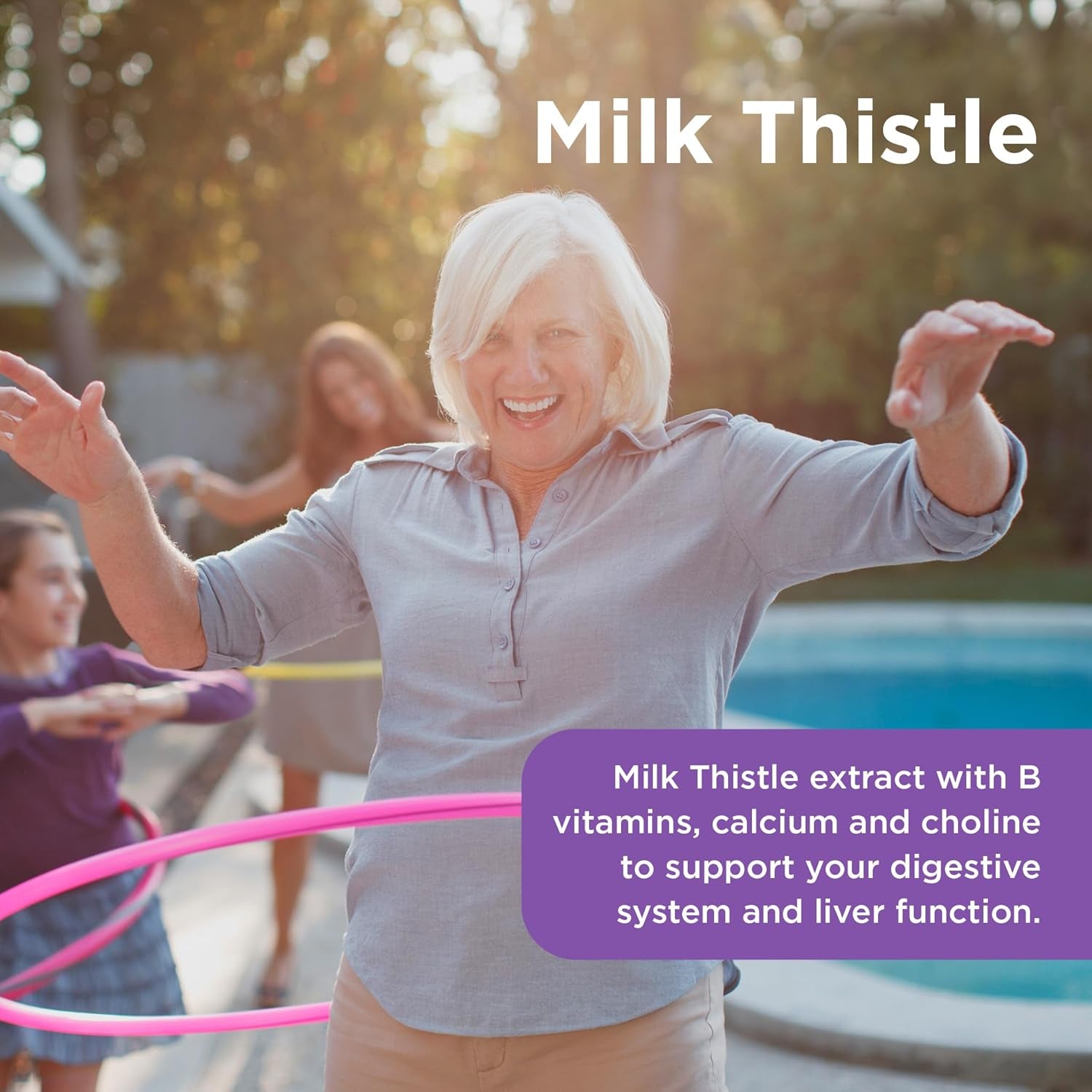 Healthspan Milk Thistle Complete (90 Tablets) | 50Mg Milk Thistle Extract | with B Vitamins, Calcium & Choline to Support Your Digestive Health & Liver Function | Vegan Friendly