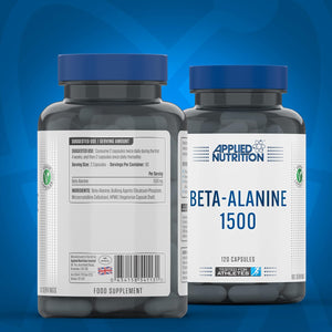 Applied Nutrition Beta Alanine 1500 – Amino Acid Supplement, Strength & Performance, 750Mg Beta Alanine per Capsule (120 Capsules - 60 Servings)
