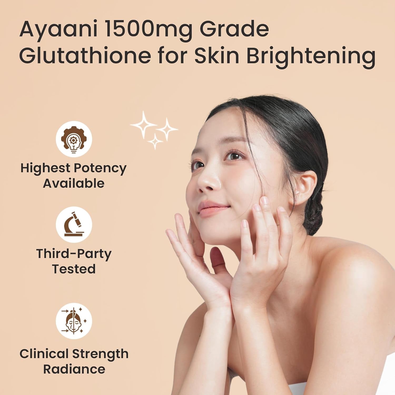 Ayaani Glutathione 1500Mg Supplement | High Strength Skin Brightening Antioxidant Complex with Collagen, Vitamin C, Coenzyme Q10, Hyaluronic Acid, Biotin, Zinc + More | 60 Soft Gels | Developed in UK