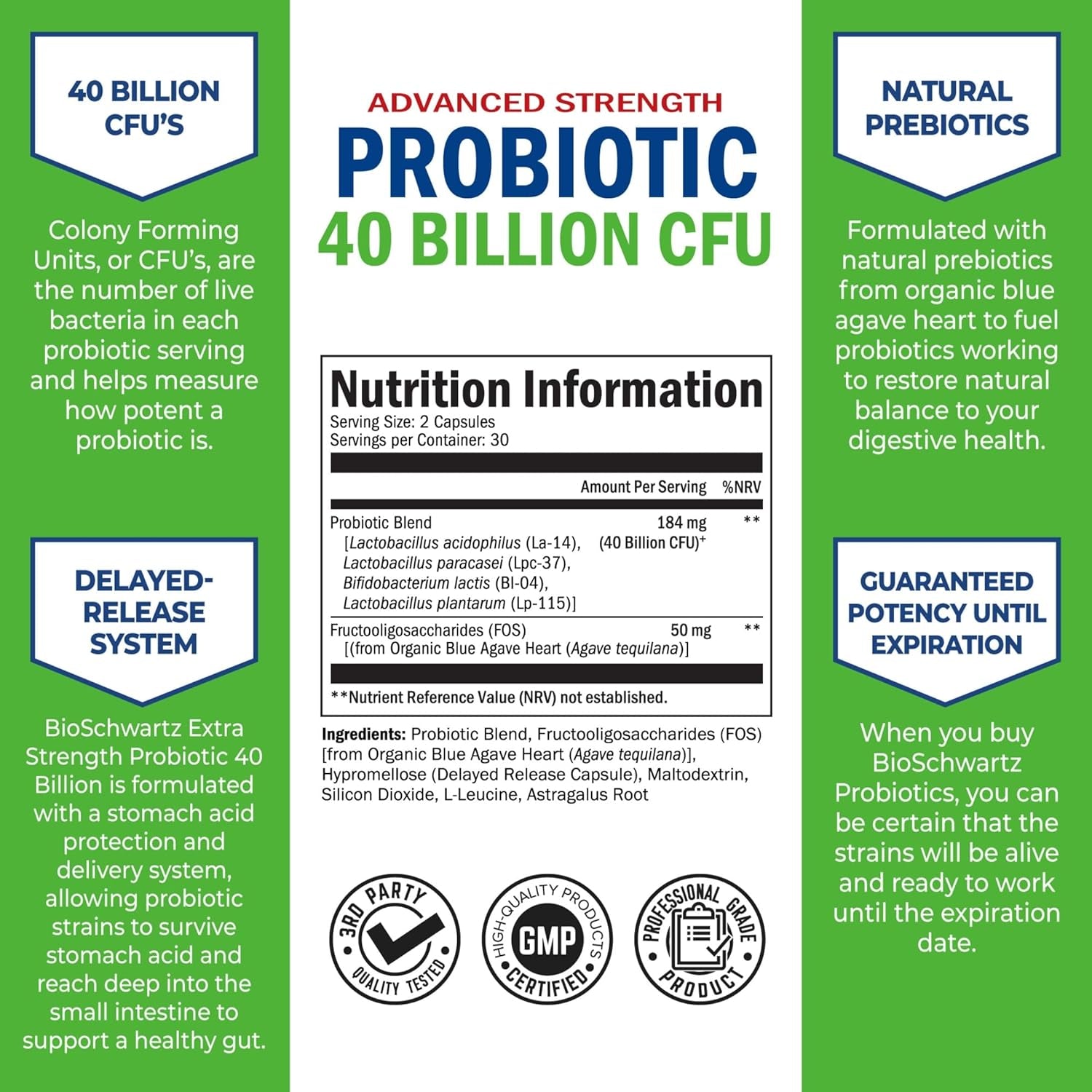Probiotics for Gut Health 40 Billion CFU - Bloating Relief & Digestive Support Probiotics for Women & Men with Prebiotics Gut Health Supplements - High Potency, Shelf Stable, Non-Gmo, 60Ct