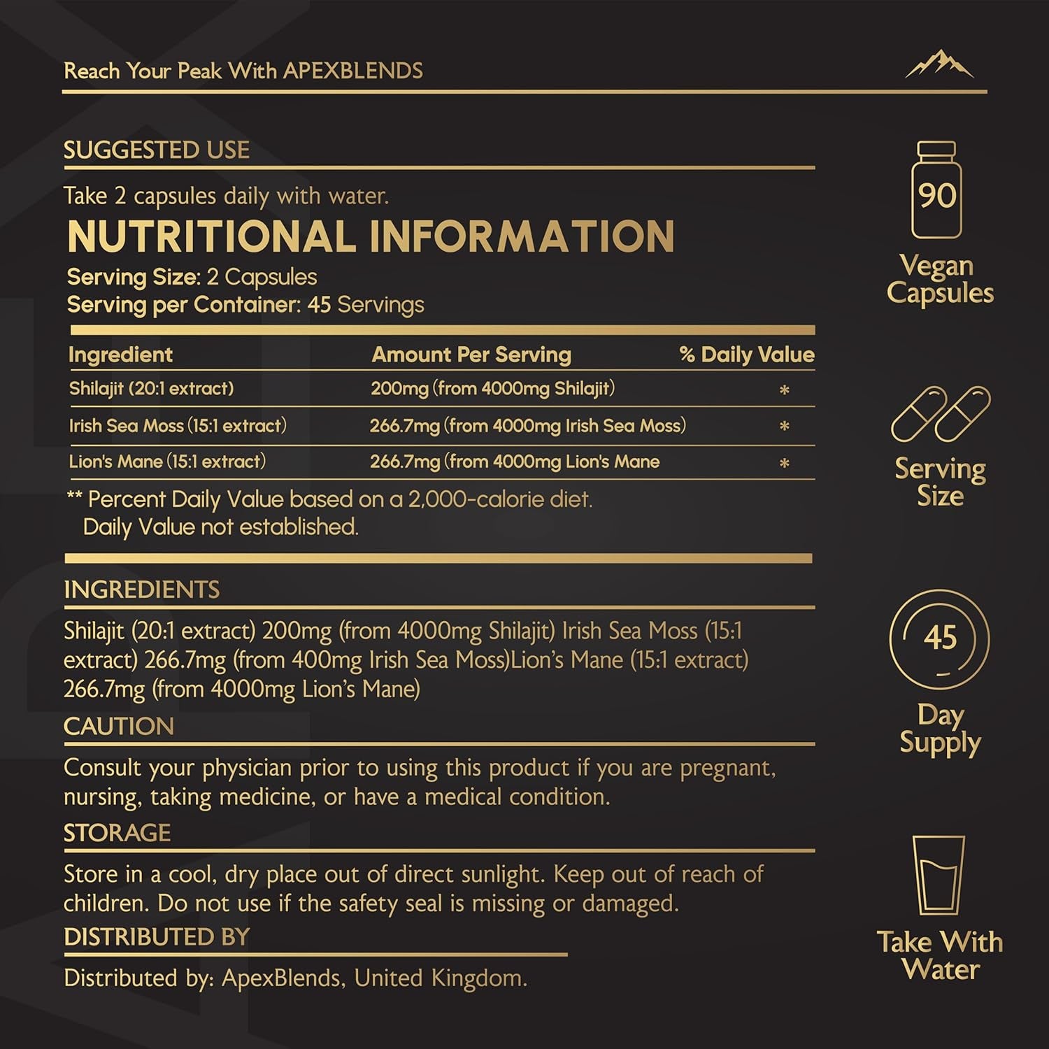 3-In-1 Shilajit, Seamoss and Lions Mane Capsules - High Strength 12000Mg Lion'S Mane Shilajit and Irish Sea Moss | Fulvic Acid, Organic Sea Moss | Supplements for Men and Women | 90 Vegan Capsules