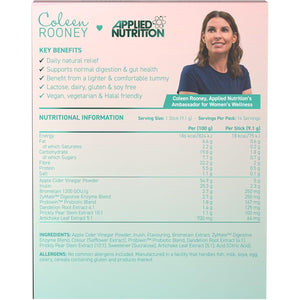 Applied Nutrition - Coleen Rooney - Debloat Powder - Apple Cider Vinegar & Enzymes, Best Digestive Health, Best Vegan Gut Support - Natural Bloating Relief (14 X 9.1G) (Pineapple, Mint & Prickly Pear)