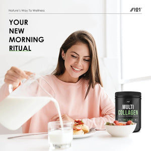 Multi Collagen Protein Powder (400G) - Types I, II, III, V & X - Hydrolyzed Grass Fed Bovine, Wild Caught Fish, & Free-Range Chicken & Eggshell Collagen (20 Day Supply) by Alpha01