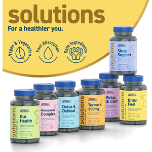 Applied Nutrition - Solutions - Brain Fuel - Capsules with Nootropics, Vitamins, & Panax Ginseng - Best Focus Booster - Enhances Mental Performance - (60 Capsules – 30 Servings)