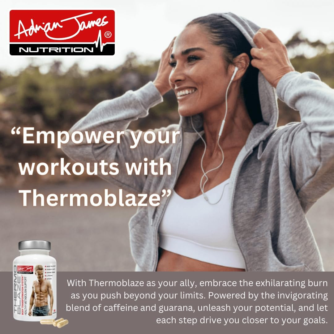 Adrian James Nutrition - Thermoblaze (2 Pack) for Men & Women, 60 Days Supply