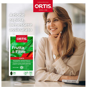 Ortis Frutta&Fibre Forte Integratore Transito Intestinale 24 Compresse