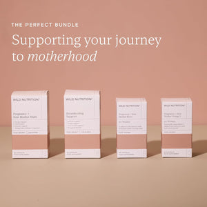 WILD NUTRITION Food-Grown® Pregnancy + New Mother Omega 3 | Omega 3 Pregnancy Vitamins for Women | Prenatal Omega 3 Pregnancy Supplement | Sustainably Sourced Essential Fatty Acids & DHA | 60 Capsules