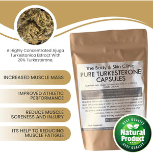 Turkesterone Capsules | Muscle Recovery and Muscle Growth Supplement | Super Strength 1000Mg per Serving | 60 Capsules