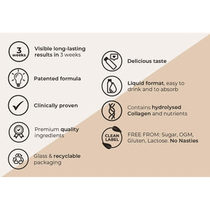 GOLD COLLAGEN Forte - anti Wrinkle Collagen Supplements for Women & Men with Biotin, Vitamin C, Hyaluronic Acid, Marine Collagen for Hair Skin Nail - Antioxidant, Immune System Booster 1 Pack 10X50 Ml