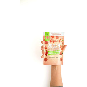 Vegums Multivitamin for Vegans – Natural Vegan Gummy Vitamins with B12, D3, Iodine & Selenium – Sugar-Free – Plastic-Free – 30 Gummies – Vegan Supplement for Adults & Kids