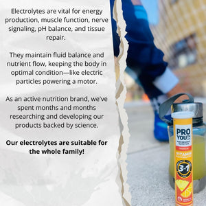 Proyouth Electrolytes Tablets with Vitamins for Kids and Adults - Hydration & Rehydration Tablets with Electrolytes, Vitamins and Minerals - No Caffeine, No Sugar | 20 Tablets Tropical | Pack of 1