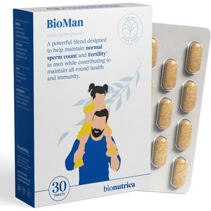 Bioman: Support Men Fertility, Sperm Quality, Testosterone Balance, Stamina & Overall Health 30+ Premium Ingredients | Grape Seed, Maca Root, Fenugreek Seeds & Selenium-30 Tablets
