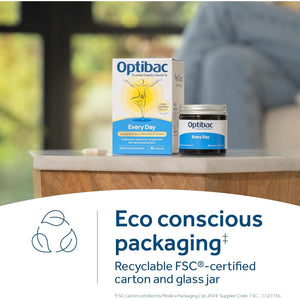 Optibac Probiotics Every Day - Digestive Probiotic Supplement with 5 Billion Bacterial Cultures & FOS Fibres - 30 Capsules