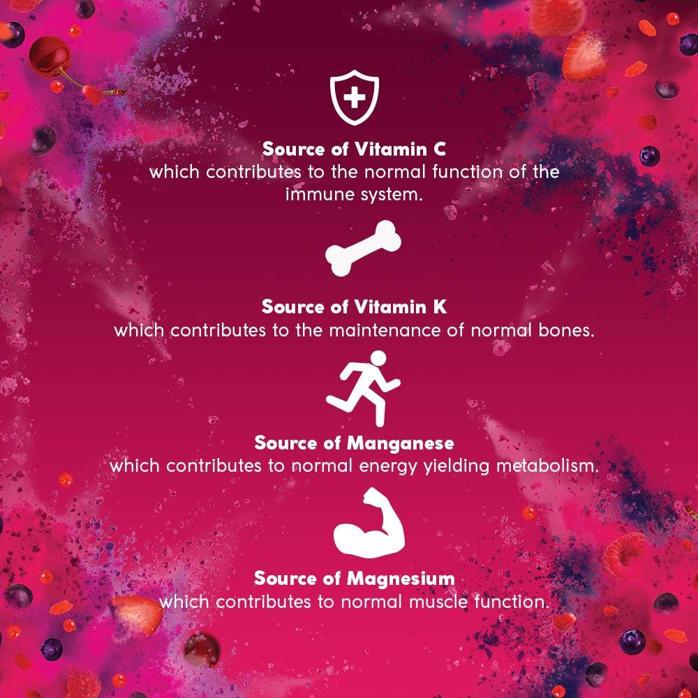 Bioglan Superfoods Superberries | Vitamin C | Manganese | 70G, Red, Pack of 1