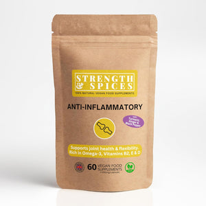 Strength & Spices Anti-Inflammatory, Muscle and Joint Care Supplements for Mobility and Recovery, Turmeric Capsules with 28 Powerful Ingredients, Vegan and All-Natural, 1000Mg, 60 Capsules, Refill