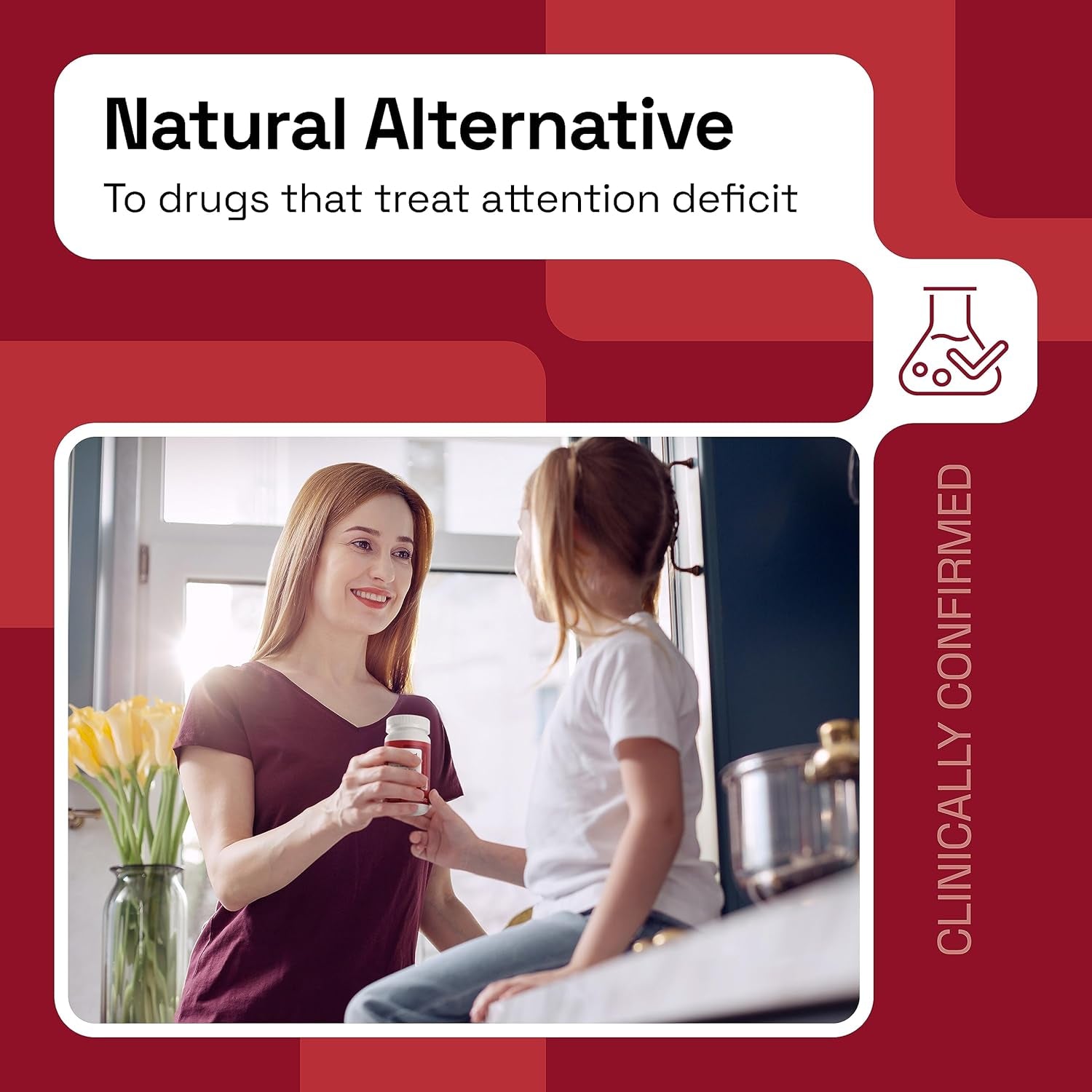 NAVEH PHARMA Optimind - Focus Supplement | Natural ADHD Supplements for Kids | 30 MG Saffron Supplements: Kids Vitamins and Memory Supplement for Brains | Mood Support | 60 Calm Gummies (Strawberry)