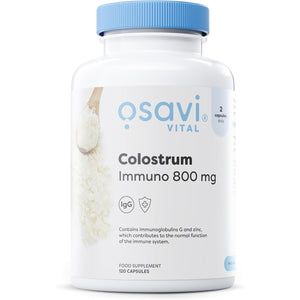 Osavi Colostrum Immuno 800Mg – 120 Capsules | Bovine Colostrum with 18% Immunoglobulins G and Highly Absorbable Zinc Gluconate