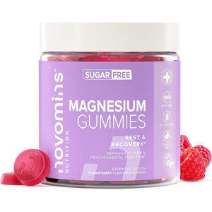 Magnesium Gummies – 1636 Mg Magnesium Citrate Providing 180Mg of MG - Sugar Free - Vegan – 1 Month Supply - Gluten Free - Chewable Supplements – Made by Novomins
