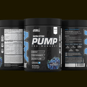 Applied Nutrition ABE Pump Pre Workout - All Black Everything Stim Free Pump Pre Workout Powder | Pump, Energy & Strength with Citrulline, Creatine, Beta-Alanine (500G - 40 Servings) (Blue Razz)