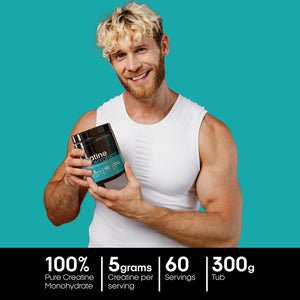 GN Creatine Powder | 300G High Strength Creatine Monohydrate Powder - 5G per Serving | Unflavoured Filler Free Creatine-Monohydrate | Non-Gmo & Gluten Free