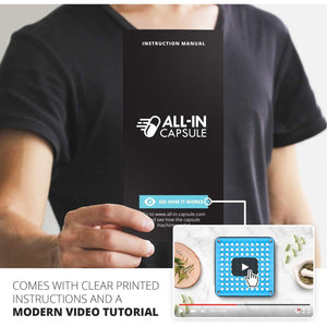 ALL-IN Capsule Filling Machine for Size 00 - Make Your Own Capsules Now Easier and Faster - Use with Empty Gelatin or Vegetarian Caps - Clear Illustrated Instructions with Video