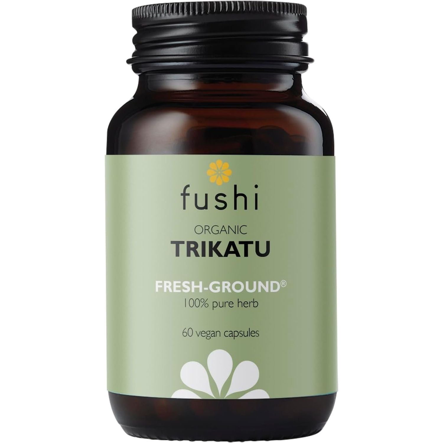 Fushi Organic Trikatu Capsules, 60 Caps | Fresh-Ground Whole Food | Boots Digestion, Improves Metabolism, Weight Loss & Nasal Problems | Ethical & Vegan | Made in the UK