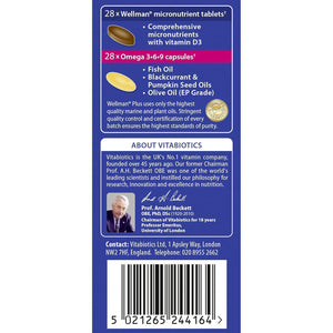 Wellman plus Vitamins. Uk'S No.1 for Men. Comprehensive Multivitamin Formula with Vitamin D, Omega 3-6-9 and Micronutrients. by Vitabiotics