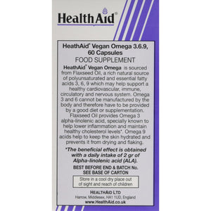 Healthaid Vegan Omega 3-6-9 Capsules - 60 Capsules