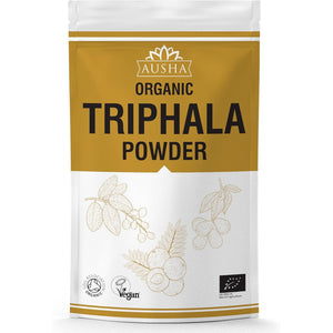 Ausha Organic TRIPHALA Powder - 250 Grams - UK Certified Organic by Soil Association - Gut Health, Constipation Relief, Digestion