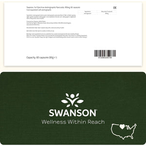 Swanson, Full Spectrum Andrographis Paniculata, 400Mg, 60 Capsules, Soya-Free, Gluten-Free, Gmo-Free