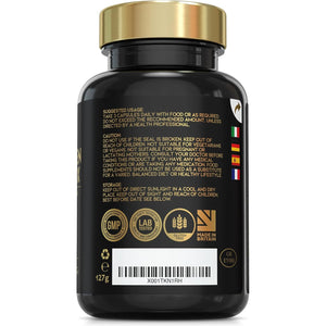 Advanced Collagen Complex | Made in the UK | Hydrolysed Collagen Supplements for Women & Men Enhanced with High Absorption Hair Skin and Nails Vitamins A, C & E | 180 Capsules