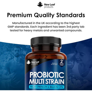 Bio Cultures for Daily Gut Health - Multi Strain Supplements - Acidophilus Tablets High Strength - Digestive & Gut Health Supplements Lactobacillus - Vegan, Gmo-Free, Gluten-Free, UK Made