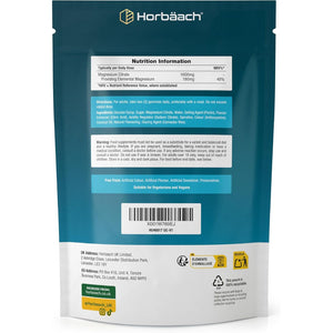 Magnesium Gummies 1600Mg | Citrate Providing 180Mg Elemental Magnesium | Berry Flavoured | Supplement for Women & Men | 90 Vegan Gummies | by Horbaach