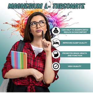 Vinco Magtein® Magnesium L-Threonate Supplement - 120 High Strength Magnesium L Threonate Capsules - 2000Mg Bioavailable Form of Magnesium per Serving - Non-Gmo & Gluten Free – Made in the UK