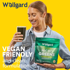 Wellgard Micro Greens 300 Grams – Greens Powder, 57 Ingredients, 84 Scientifically Proven Health Benefits, Super Greens Powder