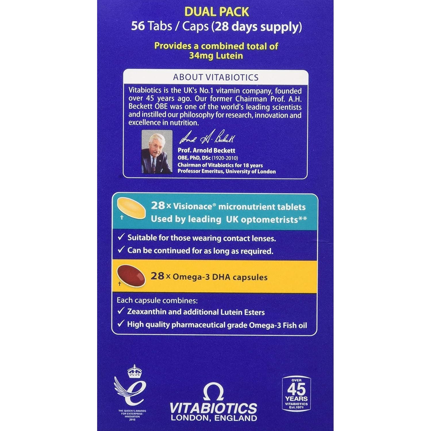 Visionace Max Tablets and Capsules, Vitabiotics, 1 X 28+28S