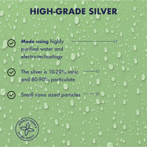 Higher Nature - Colloidal Silver - Purified Water with Premium Grade Silver - Antiseptic Spray, Disinfectant Spray, Colloidal Silver Spray - 100Ml