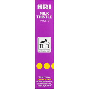 HRI Milk Thistle 30 Tablets - to Relieve Symptoms Associated with over Indulgence of Food and Drink Such as Indigestion and Upset Stomach. 300 Mg of Milk Thistle Extract. 1 Pack