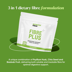 Fibre plus by Freak Athletics - Daily Fibre Supplement - Premium Fibre Capsules with Psyllium Husk, Chia Seed, Baobab Fruit