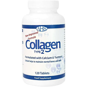 AHS Collagen Type 2 120 Tablets - 4500MG per Day - Formulated with Calcium and Turmeric