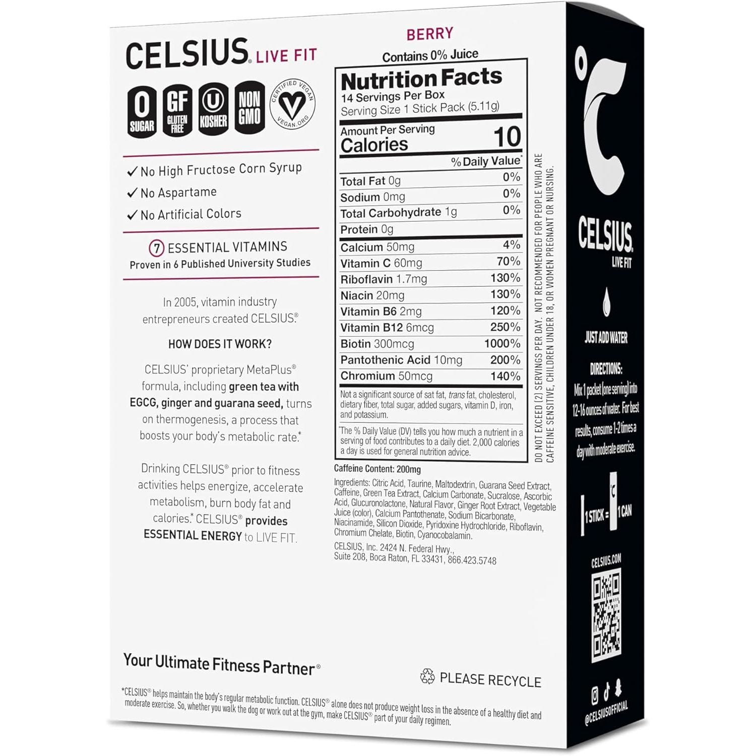 Celsius Celsius Berry Blast - 14 Packets
